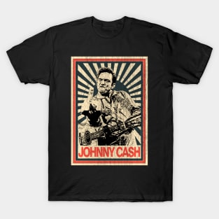 Vintage Poster Johnny Cash Middle Finger T-Shirt